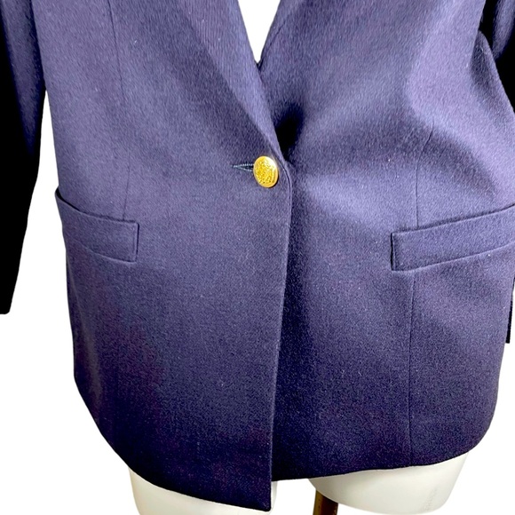 Dumas Petite Vintage Purple 100% Wool One Button Fully Lined Blazer in Size 8 - Picture 6 of 13